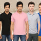 Poly Matte Solid Half Sleeves Mens Polo T-Shirt Pack Of 5