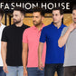 Poly Matte Solid Half Sleeves Mens Polo T-Shirt Pack Of 5