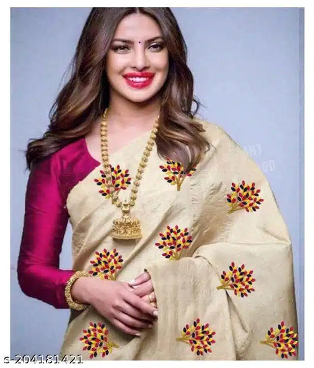 Jacquard Saree for Women – Off White