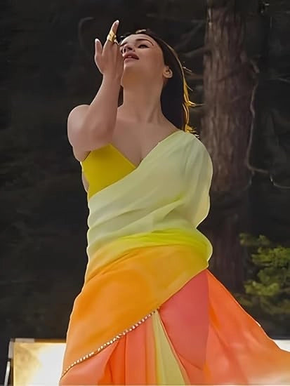 Georgette Printed Saree for Women – Multicolours