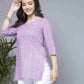 Lavender Short Kurti, Stylish Women's Pure Cotton kurti
