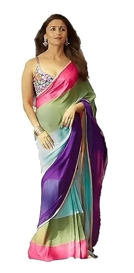 Georgette Printed Saree for Women – Multicolours